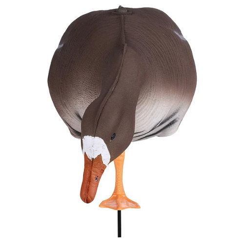 Чучело ГУСЬ коричневый кормящийся мягкий на ноге